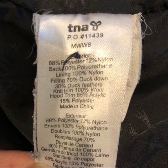 TNA down filled coat size XS - Picture 3 of 8